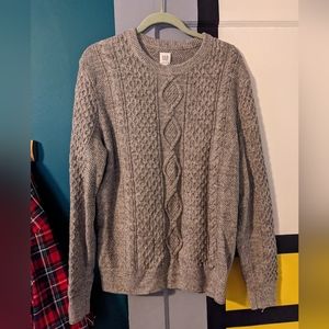 Gap cable knit grey sweater